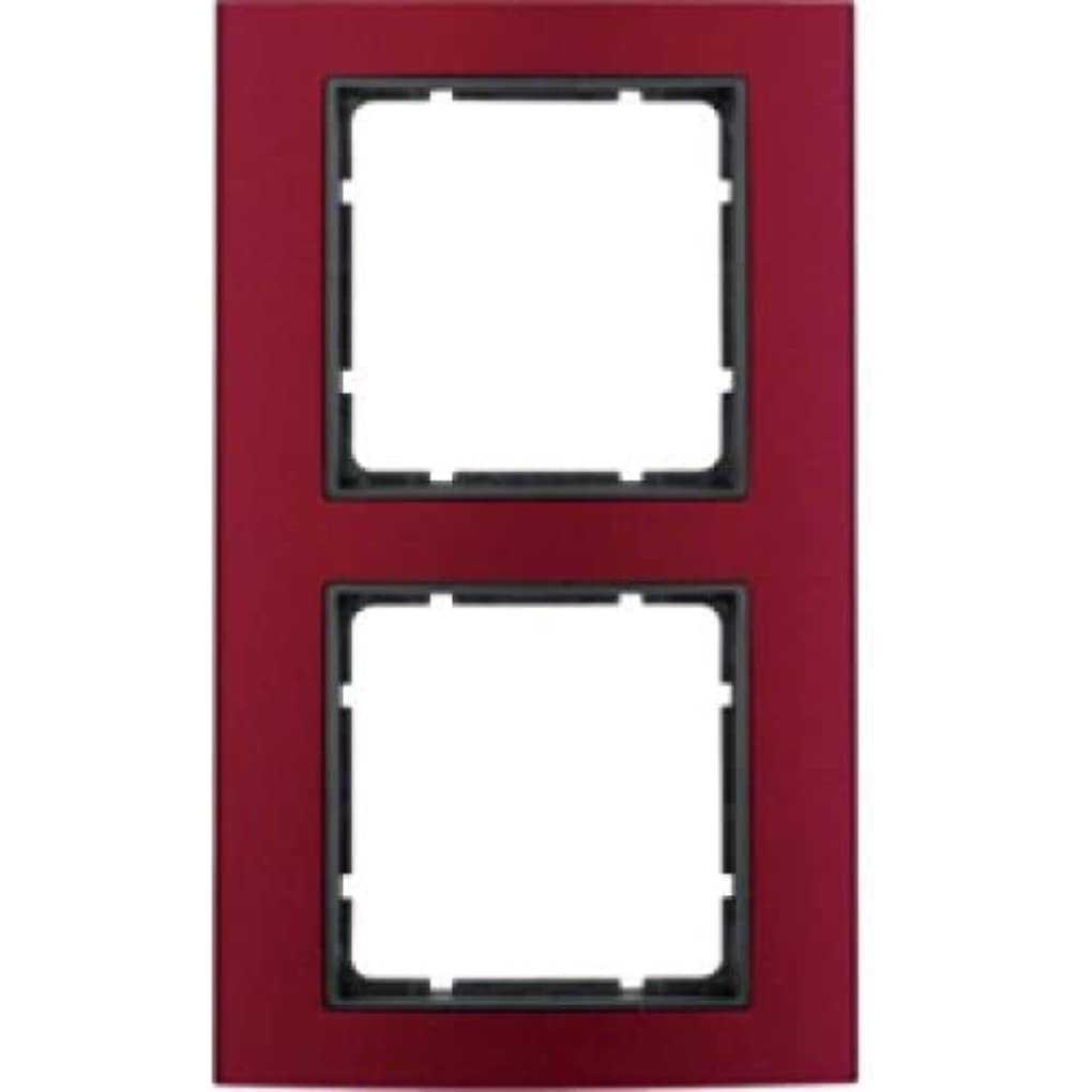 Berker 10123012 Rahmen 2fach B.3 Alu, rot/anthrazit Mesch Shop Berker 10123012 Rahmen 2fach B.3 Alu, rot/anthrazit Mesch Shop